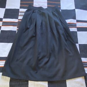 Vintage Union Made Plus Size Midi Skirt. Black. Pockets. Size 18! Retro. USA.